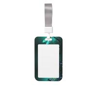 Galaxy Animal Dragonfly Print Id Card Holder,Badge Holder with Lanyard,Work Pass Protector for Office Staff School Nurse