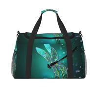 Galaxy Animal Dragonfly Print Womens Sports Bags Travel Bag - Gym Tote Bag with Compartment,Duffel Bags for Men,Ladies Holdall,Carry On Weekend Travel Handbags for Women