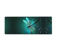 Galaxy Animal Dragonfly Printed Desktop Mouse pad Large Size Rubber Keyboard pad Suitable for Office and Home 31.5 inches x 12 inches