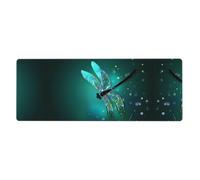 Galaxy Animal Dragonfly Printed Desktop Mouse pad Large Size Rubber Keyboard pad Suitable for Office and Home 31.5 inches x 12 inches