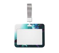 Galaxy Animal Dragonfly Printed ID Badge Holder with Lanyard, Clear Plastic Badge Holder for Work, School, Hospital, Security - Water Resistant & Dirt Proof