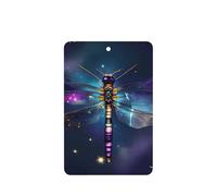 Galaxy Animal Dragonfly Printing 10 Pcs Car Air Freshener Fragrant Sheets,Car Hanging Accessories With Strings For Decor