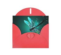 Galaxy Animal Dragonfly Red prints Greeting Cards 6x4-inch with Envelope | Perfect for writing greetings and thank-you notes