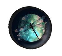 Galaxy Animal Dragonfly Spare Tire Cover PVC Leather Spare Wheel Cover Dustproof Waterproof Jeep Tire Cover for 30inch Camper, RV Trailer, Truck, SUV Fit Diameter 28-34 Inch