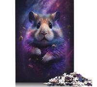 Galaxy Animal Hamster Jigsaw Puzzle 500 Piece Jigsaw Puzzles Game for Adults And Wooden Puzzles Educational Toys 500pcs (52x38cm)