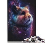Galaxy Animal Hamster Jigsaw Puzzle 500 Piece Jigsaw Puzzles Game for Adults And Wooden Puzzles Educational Toys 500pcs (52x38cm)