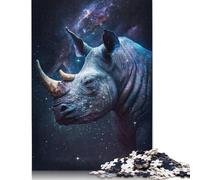 Galaxy Animal Rhino Wooden Puzzle for Adults 1000 Pcs Jigsaw Puzzles for Puzzle Jigsaw for 18+ And Adults 1000pcs (75x50cm)