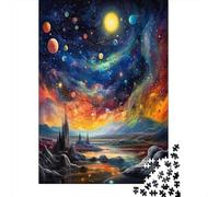 Galaxy Art 1000 Pieces Durable Chipboard Space Planet Jigsaw for Kids 12+ Easy Grip Pieces Stocking Filler Museum-quality Print 52x38cm/1000pcs