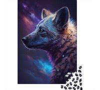 Galaxy Art African Hyena Puzzle Premium 100% Recycled Board Paper Rectangular Jigsaw Puzzle for Adults Teen Unique Gift 300pcs (40x28cm)