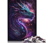 Galaxy Art Chinese Dragon Puzzle Decompression Toys 100 Percent Recycled Cardboard Jigsaw Puzzle for Adults Teen 1000pcs (75x50cm)