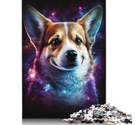 Galaxy Art Corgi 1000 Jigsaw Puzzles for Adults Friendly Materials Cool Puzzles for Adults for Kids 1000pcs (75x50cm)
