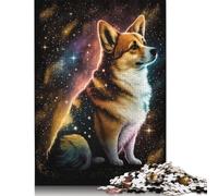 Galaxy Art Corgi 1000 Piece Jigsaw Puzzle for Adult Toy Intellectual Game Educational Game for Adult Stress Relief Home Decoration 1000pcs (75x50cm)