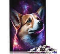 Galaxy Art Corgi 1000 Pieces Jigsaw Puzzle for Adults, Teens And Jigsaw Puzzles, 1000 Piece Family Games Jigsaw Challenge Toy 1000pcs (75x50cm)