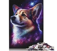Galaxy Art Corgi Puzzle DIY Game Premium Cardboard Jigsaw Puzzle for Women Men 1000pcs (75x50cm)