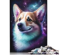 Galaxy Art Corgi Puzzle Family Challenging Games 100% Recycled Cardboard Jigsaw Puzzle for Adult Children Birthday Present 1000pcs (75x50cm)