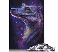Galaxy Art Crocodile Jigsaw Puzzle for Adults 500 Pieces Wooden Jigsaws Puzzles Decompression Game Toy Puzzle Challenging Game 500pcs (52x38cm)