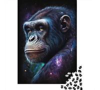 Galaxy Art Monkey Jigsaw Puzzle for Adults Fit Together Perfectly Cool Puzzles for Adults Teen 1000pcs (38x26cm)