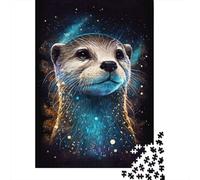 Galaxy Art Otter Puzzle Fun Premium Cardboard Jigsaw Puzzle for Boy Or Girl 300pcs (40x28cm)