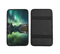 Galaxy Aurora Car Armrest Cushion Northern Light Waterproof Auto Center Console Pad Car Armrest Seat Box Cover Protector Universal Fit for Most Vehicle SUV