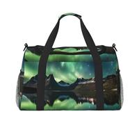 Galaxy Aurora Travel Duffle Bag Northern Light Gym Overnight Weekender Bag for Men Women Lightweight Carry On Luggage for Workout Holiday