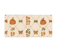 Galaxy Autumn Mouse Mat Fall Pumpkin Gaming Mouse Pad with Stitched Edges Non-Slip Large Desk Mat for PC Laptop Office Home Gamer 900x400x3mm Keyboard Mousepad