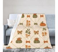 Galaxy Autumn Throw Blanket 127 x 152 CM Fall Pumpkin Fleece Blankets for Couch Bed Picnic Soft Cozy Lightweight All Season Use