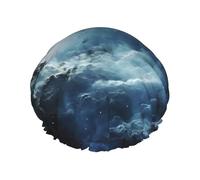 Galaxy Background print Stylish Shower Cap Reusable Shower Cap Women Large Shower Cap for Braids Long Hair
