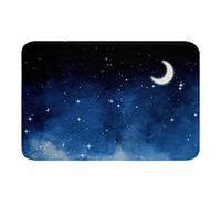 Galaxy Bath Mat,for Adult Women Girls Non Slip Bath Rug,Blue Gradient Bathroom Rugs Machine Washable, Bedroom Living Room Dorm Bathtub Bathroom Mat Floor Water Absorbent Doormats, 16"x24"