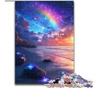 Galaxy Beach Night View 1000 Piece Jigsaw Puzzles for Teenagers, for Age 14+ Game Wall Decoration Unique Gifts for Birthday And Christmas (50x75cm)