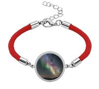 Galaxy Beautiful Stars Dark Lucky Red String Bracelet Rope Bracelet Handmade