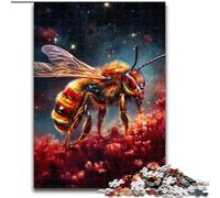 Galaxy Bees Jigsaws 1000 Pieces for Adults cardboard Jigsaw Puzzles Perfect for Family Fun, Party Games, Birthday Party Favors size : 38x26cm