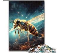 Galaxy Bees Jigsaws 1000 Pieces for Adults Wooden Jigsaw Puzzles Perfect for Family Fun, Party Games, Birthday Party Favors size : 50x75cm