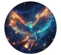 Galaxy Bird of Phoenix 1000 Pieces Puzzles for Adults 1000 Piece Round Jigsaw Family Activity, DIY Home Decor, (67.5x67.5cm)