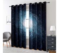 Galaxy Blackout Curtains, 54 Drop, Vortex Nebula Outer Space Universe Printed Curtains for Living Room, Bedroom, Eyelet Drapes for Window Home Decor, 46x54 Inch 2 Panels (37-M)