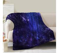 Galaxy Blanket Gifts for Boys Women Girls Birthday Christmas Valentine Presents Science Universe Outer Space Nebula Theme Decor Bedroom Living Room Couch Bed Sofa Soft Kids Adult Flannel Throw 60"x50"