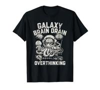 Galaxy Brain Drain Overthinking Value Graphic T-Shirt
