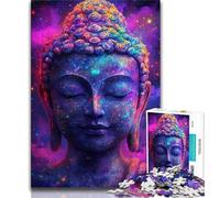 Galaxy Buddha Jigsaw Puzzles for Adults Teenagers Jigsaws Puzzle,Help The Brain Exercise Addictive Toys to Cultivate Patience A Work of Art 38x52cm