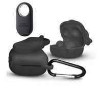 Galaxy Buds Pro2 Case With SmartTag2 Holder Tracker for Buds2/Live, Android Airtag, Samsung SmartTag Tracker (Black)
