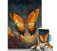 Galaxy Butterfly Jigsaws 1000 Pieces for Adults,Challenging To Complete But Fun And Humorous Unique Home Decor And Gifts 38x26cm