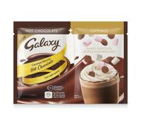 Galaxy Caramel Hot Chocolate Duos 37g x 15 | Instant Caramel Flavour Hot Chocolate Sachets with Galaxy Chocolate Drops & Mini Marshmallow Toppings | Sharing & Gifting Pack