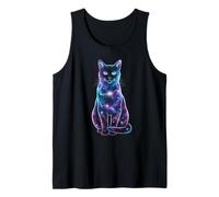 Galaxy Cat Cosmic Space Nebula Stars Universe Tank Top