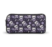 Galaxy Cats Killer Print Pencil Pouch Cute Pen Case with Zippered Aesthetic Makeup Bag