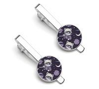 Galaxy Cats Killer Tie Clips for Men Tack Pins Regular Necktie Bar for Wedding Anniversary Business