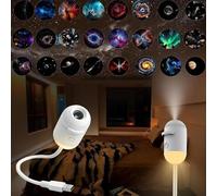 Galaxy Ceiling Projector Night Light | 2-in-1 Mini Galaxy Dream Star Projector | USB Starry Sky Light Projectors | Led Lamp for Bedroom Living Room Ceiling Wall Art Decor