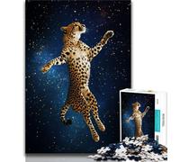 Galaxy Cheetah 1000 Piece Jigsaw Puzzle for Adults And Teenagers,Educational Toy Funny Family Games Unique Home Decor (38x26cm)