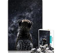 Galaxy Cheetah 1000 Piece Jigsaw Puzzle for Adults Teens,Brain Intelligence Challenge Addictive Toys for Home Decoration (38x26cm)