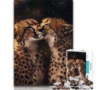 Galaxy Cheetah Adult Jigsaw Puzzles 1000 Pieces,Staycation Kill Time Every Piece Is Unique - Challenging Family Fun Game 50x75cm