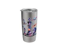 Galaxy Chess King Knight Pawn Space Planets Stars Cosmic Stainless Steel Insulated Tumbler
