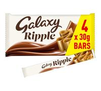 Galaxy Chocolate Bars, Smooth Milk Chocolate Multipack, 4 x 30g Flaky and Velvety Chocolate, Perfect for Gifts