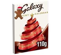 Galaxy Chocolate Christmas Advent Calendar (110g), Exclusively bundled with a Charming Gingerbread Man Christmas Tree Decoration.